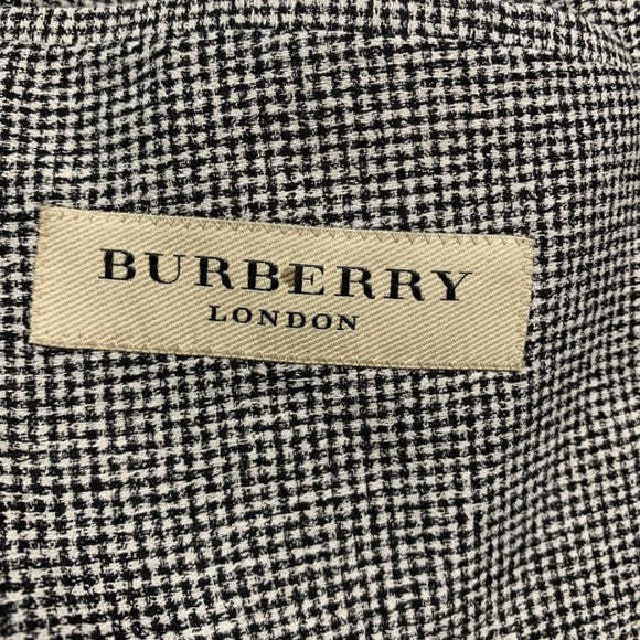BURBERRY LONDON Black White Houndstooth Cotton Blend Sport Coat - Picture 4 of 7